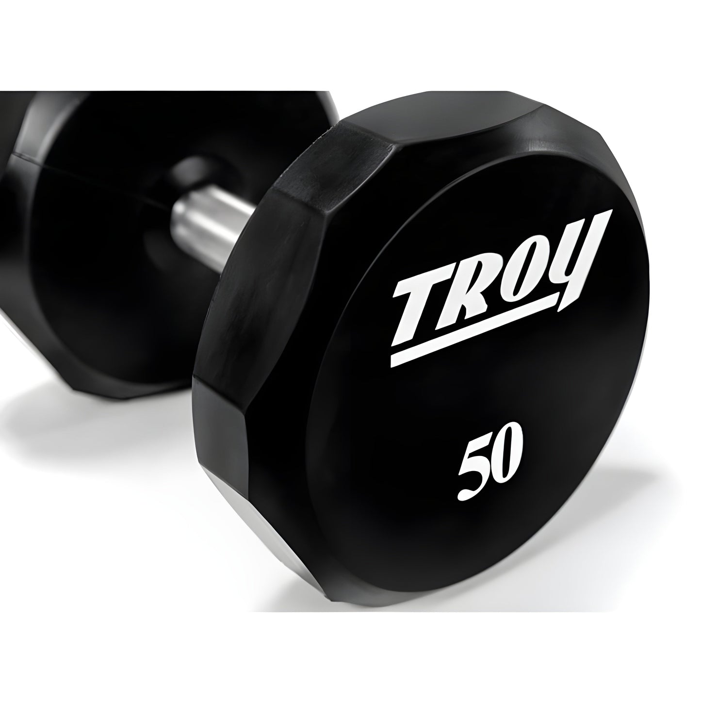 TROY 5-50 lb 12-Sided Urethane Dumbbell Set with Rack -  COMMPAC-TSDU50