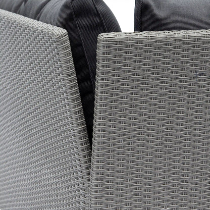 Deko Living Outdoor Wicker Patio Sectional Sofa & Ottoman Set with Table  - COP30006