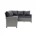 Deko Living Outdoor Wicker Patio Sectional Sofa & Ottoman Set with Table - COP30006