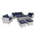 Deko Living Outdoor Wicker Patio Sofa & Ottoman Set with Adjustable Table Height - COP30010