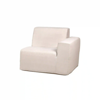 Deko Living 4 Piece Seating Beige Outdoor Compressed Foam Sectional Sofas and Ottoman Set  - COP30217
