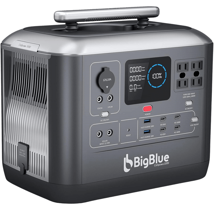 BigBlue CellPowa 1000 Portable Power Station Solar Generator 1000W 1075Wh - CP1000