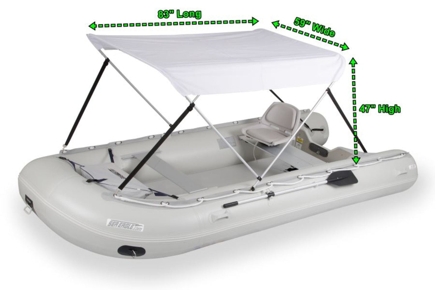Sea Eagle FASTCAT12K_SWC Catamaran Inflatable Boat Swivel Seat Canopy Package New - FASTCAT12K_SWC