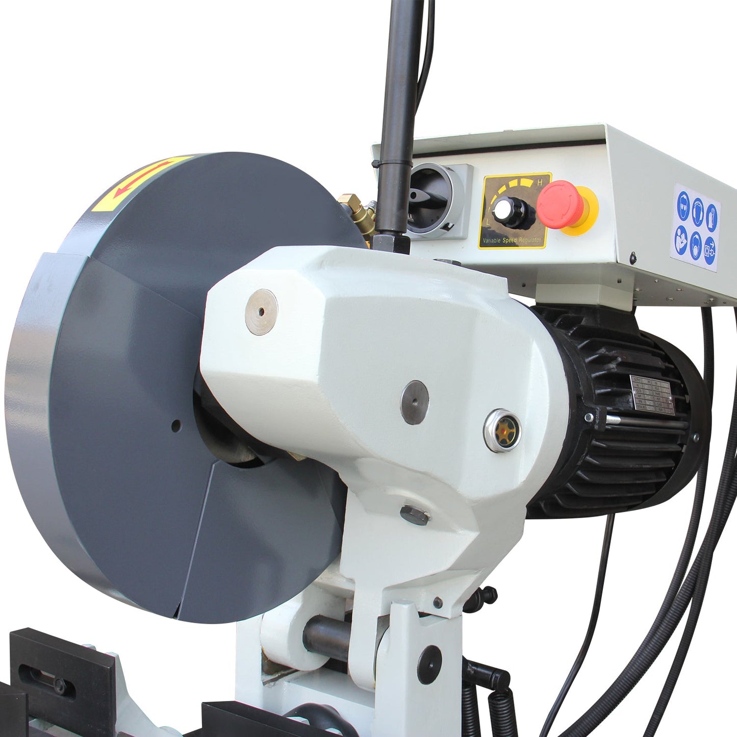KAKA Industrial CS-14V Variable Cold Saw, 220V-1-Phase,Stepless speed,Double clamp structure,14" Blade Diameter Metal Cutting Cold Saw, Heavy Duty Swivel Head Floor Type Cutting Chop Saw - 188029