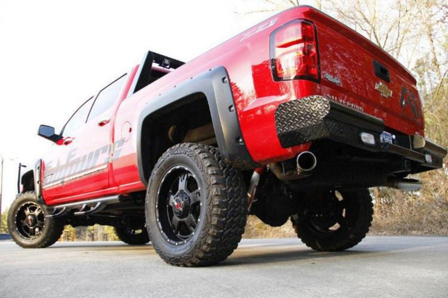 Fab Fours CS14-T3150-1 GMC Sierra 1500 2014-2018 Black Steel Rear Bumper