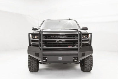 Fab Fours CS16-R3860-1 Chevy Silverado 1500 2016-2018 Black Steel Elite Front Bumper Full Guard with Tow Hooks