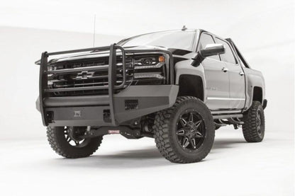 Fab Fours CS16-R3860-1 Chevy Silverado 1500 2016-2018 Black Steel Elite Front Bumper Full Guard with Tow Hooks