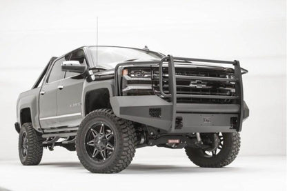 Fab Fours CS16-R3860-1 Chevy Silverado 1500 2016-2018 Black Steel Elite Front Bumper Full Guard with Tow Hooks