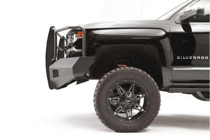 Fab Fours CS16-R3860-1 Chevy Silverado 1500 2016-2018 Black Steel Elite Front Bumper Full Guard with Tow Hooks