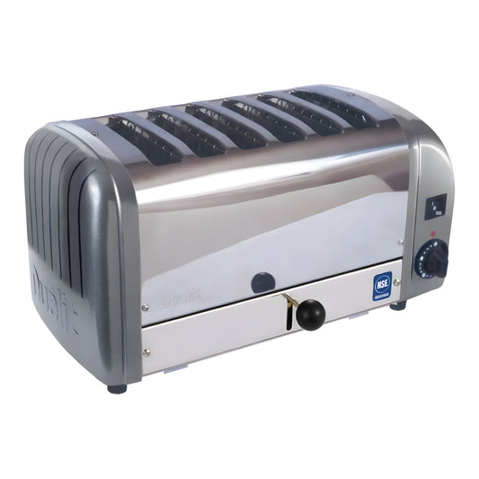 Cadco CTW-6M(220) 6-Slice Standard Toaster with 1" Slots - 220V - CTW-6M