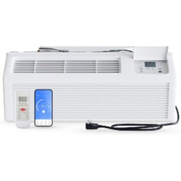 Cooper&Hunter 15,000 BTU PTAC Packaged Terminal Air Conditioner with Heat Pump and 3.5 kW Electric Heater Including Wireless Smart Kit, Remote Controller, and a Power Cord - CH-PTW-HE15HP