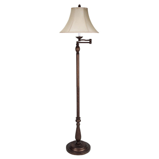 Cal Lighting 3-Way Swing Arm Floor Lamp in Antique Rust - BO-581SWFL