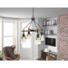 Cal Lighting 60W X 4 Aosta Metal Chandelier With Bubbled Glass Shades Edison Bulbs Are Not Included FX-3735-4