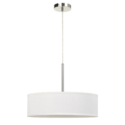 Cal Lighting LED Dimmable Pendant Light with Diffuser and Hardback Fabric Shade - FX-3731-GR