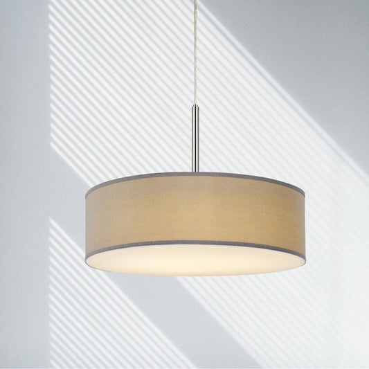Cal Lighting LED Dimmable Pendant Light with Diffuser and Hardback Fabric Shade - FX-3731-GR