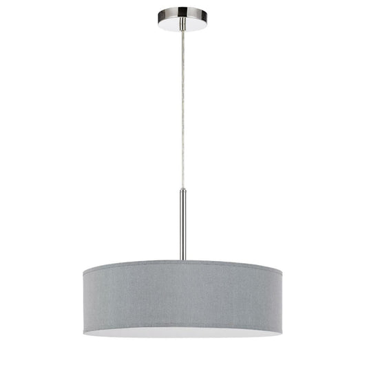 Cal Lighting LED Dimmable Pendant Light with Diffuser and Hardback Fabric Shade - FX-3731-GR