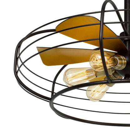 Cal Lighting Margo 6-Light Metal Chandelier with Fan Blade Accents in Dark Bronze - FX-3711-6