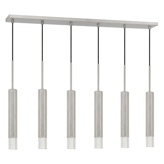 Cal Lighting Troy LED Dimmable 6-Light Pendant with Glass Diffuser - FX-3723-6P-BS