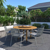 Midtown Concept Lazy Susan Square Outdoor Dining Table - BT 543