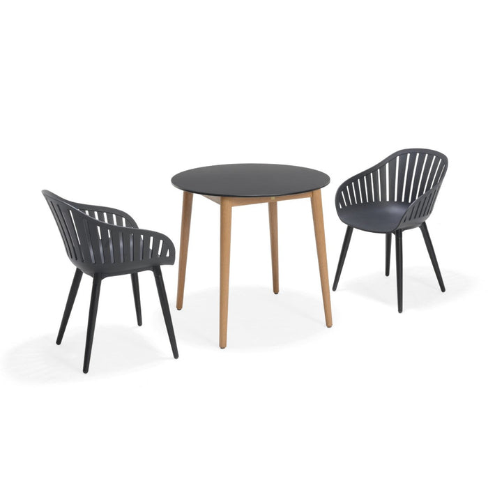 Midtown Concept Cannes Black Monocrome Indoor Dining Chair - 4PC - SC CANNES WH_ALUWH