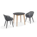 Midtown Concept Cannes Grey Monocrome Outdoor Dining Chair - 4PC - SC_CANNES_MONO-GREY