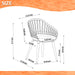 Midtown Concept Dian Oval Teak Table & 8 Nassau White Armchairs - DIANOV_8CANN_WH_LOT