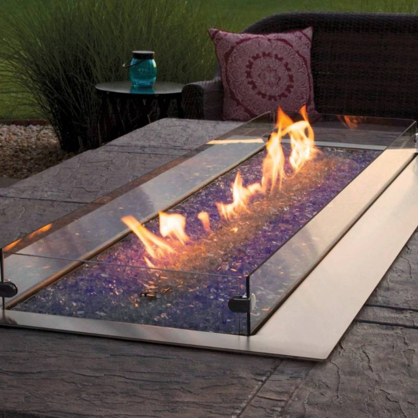 Empire Carol Rose 48" Premium Outdoor Stainless Steel Linear Fire Pit - OL48TP10N