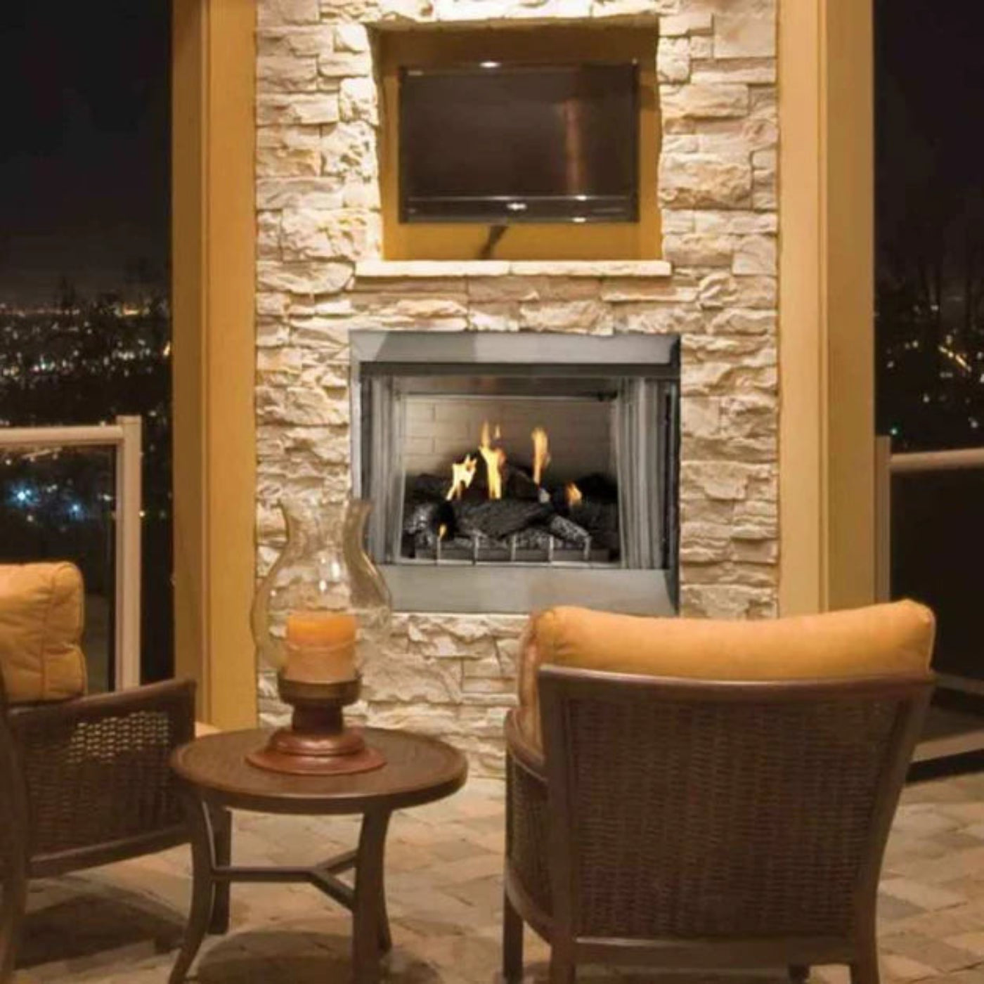 Empire Carol Rose 42" Vent Free Premium Outdoor Stainless Steel Firebox - OP42FB2MF