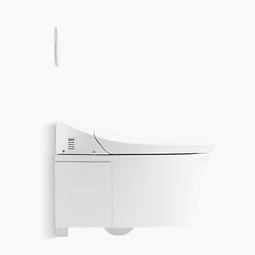 Kohler Veil Intelligent Compact Elongated Dual-Flush Wall Hung Toilet K-5402-0-1