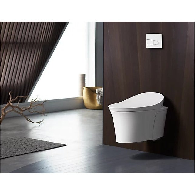 Kohler Veil Intelligent Compact Elongated Dual-Flush Wall Hung Toilet K-5402-0-1