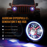 Auxbeam 9" RGB Headlights Replacement for Jeep Wrangler JL/JLU & Gladiator JT - QP007346