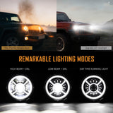 Auxbeam 9" RGB Headlights Replacement for Jeep Wrangler JL/JLU & Gladiator JT - QP007346