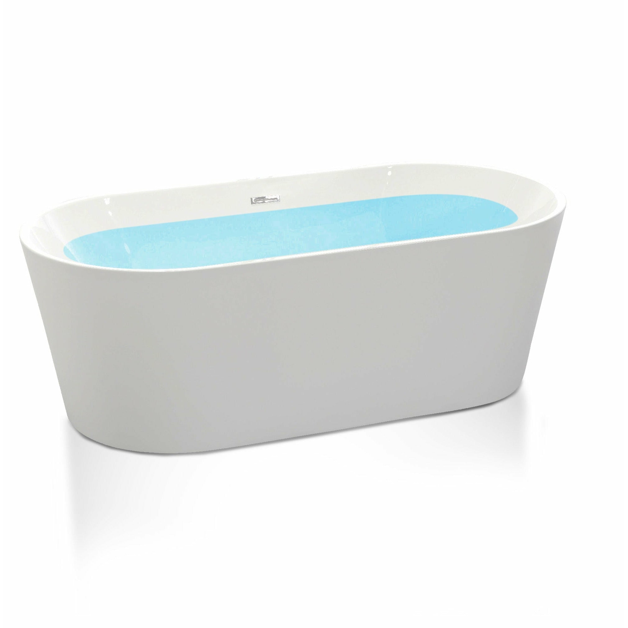 Anzzi Chand 67 in. Acrylic Flatbottom Freestanding Bathtub in White FT-AZ098 - FT-AZ098