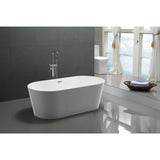 Anzzi Chand 67 in. Acrylic Flatbottom Freestanding Bathtub in White FT-AZ098 - FT-AZ098