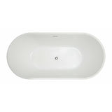 Anzzi Chand 67 in. Acrylic Flatbottom Freestanding Bathtub in White FT-AZ098 - FT-AZ098