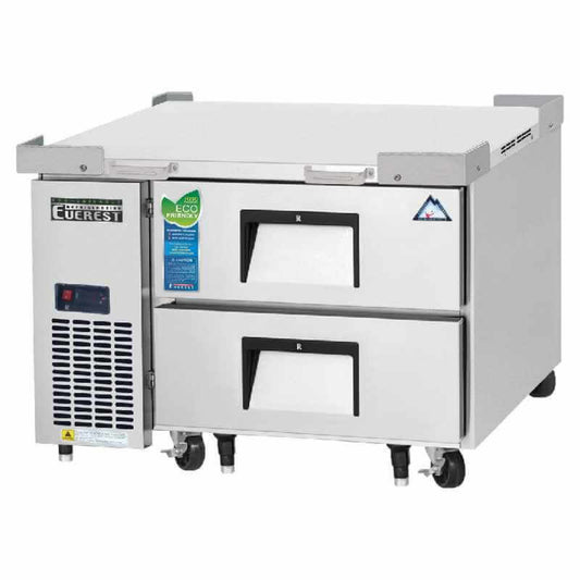 Everest Commercial 36" Chef Base Refrigerator 2 Drawers - ECB36D2