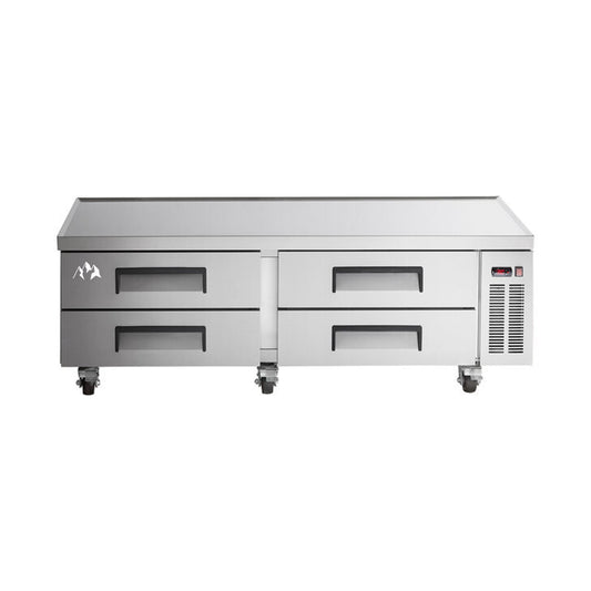 Chef AAA - Commercial 72" Chef Base Refrigerator 4 Drawer 1100lbs Capacity - TCB72-D4