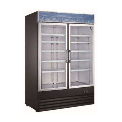 Chef AAA -  Commercial 53" 2 Glass Door Merchandiser Freezer 45cu.ft. - D1.2BM2F-HC