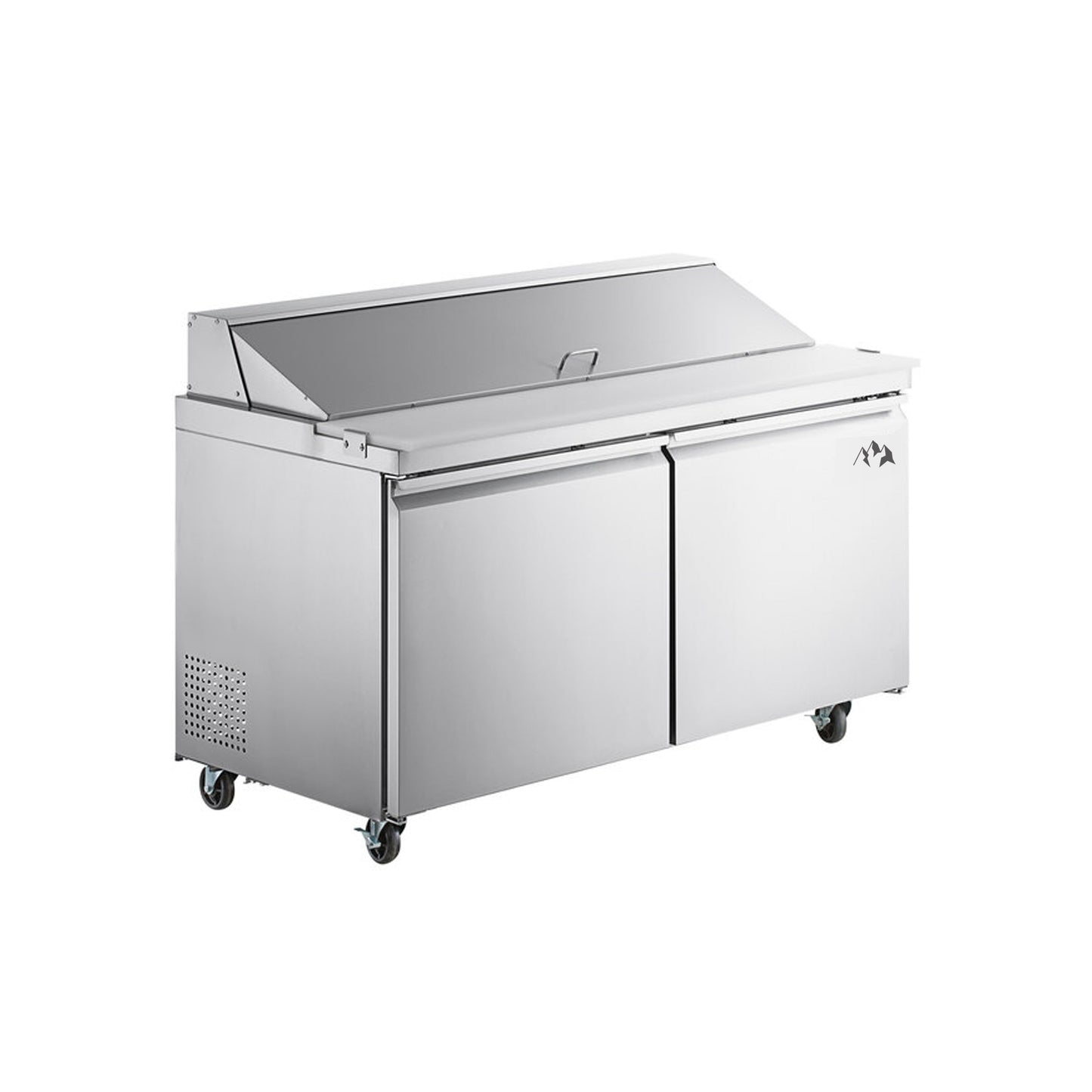 Chef AAA  Commercial 60" Sandwich Prep Table Refrigerator 16 Pans 2 Door Stainless Steel 15 cu.ft. - SS-PT-60-HC