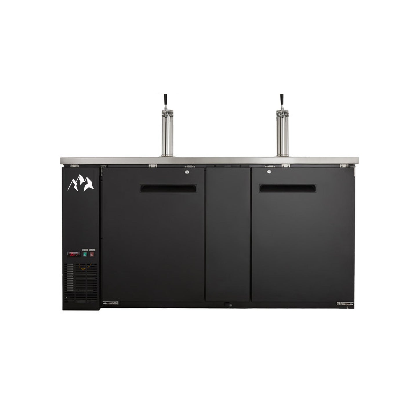 Chef AAA - UDD-3-HC, Commercial 70" Kegerator / Beer Dispenser with (2) 1 Tap Towers - (3) 1/2 Keg Capacity 23.3 cu.ft. - UDD-3-HC