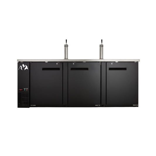 Chef AAA  Commercial 91" Kegerator / Beer Dispenser with (2) 1 Tap Towers - (4) 1/2 Keg Capacity 32 cu.ft. - UDD-4-HC