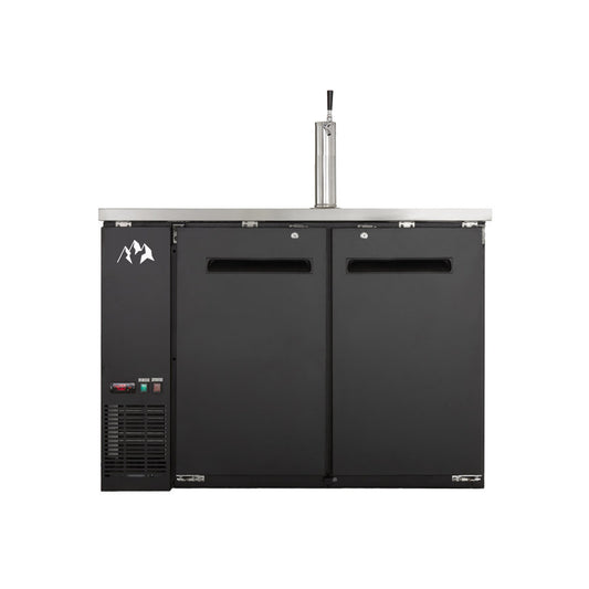 Chef AAA Commercial 48" Single Tap Kegerator Beer Dispenser (2) 1/2 Keg Capacity 11.8 cu.ft. - UDD-48-HC