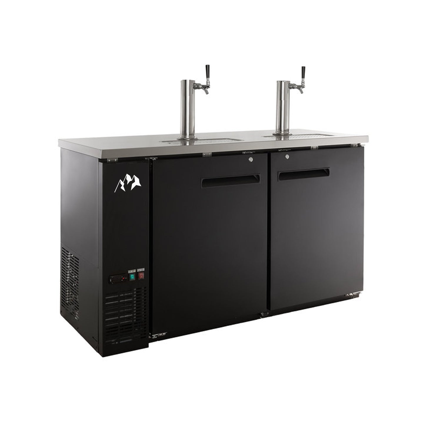 Chef AAA  Commercial 60" Single Tap Kegerator Beer Dispenser (2) 1/2 Keg Capacity 15.8 cu.ft. - UDD-60-HC