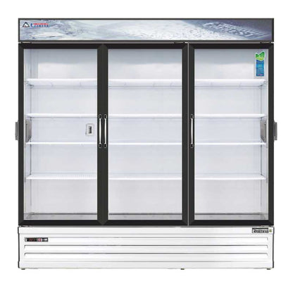 Everest Commercial 72" 3 Swing Glass Door Chromatography Merchandiser Refrigerator 71 cu. ft. - EMSGR69C
