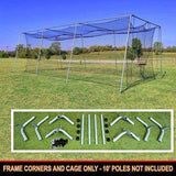 Cimarron Sports #24 Cage Net With 1.5-Inch DIY Frame Corner Kit