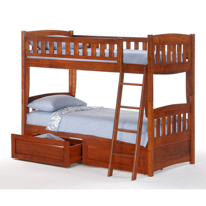 Night and Day Furniture Spices Cinnamon Twin/Twin Bunk Bed - CIN-PBH-COM-CH