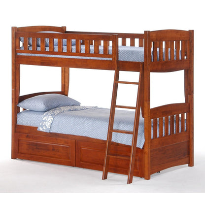 Night and Day Furniture Spices Cinnamon Twin/Twin Bunk Bed - CIN-PBH-COM-CH