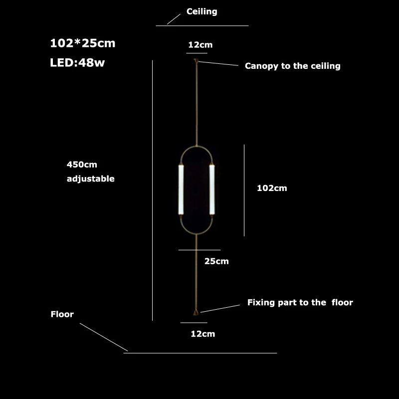 Cirque Floor-to-Ceiling Ellipse Lamp - Procure Décor