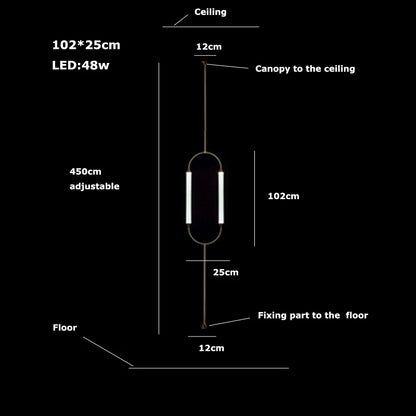 Cirque Floor-to-Ceiling Ellipse Lamp - Procure Décor