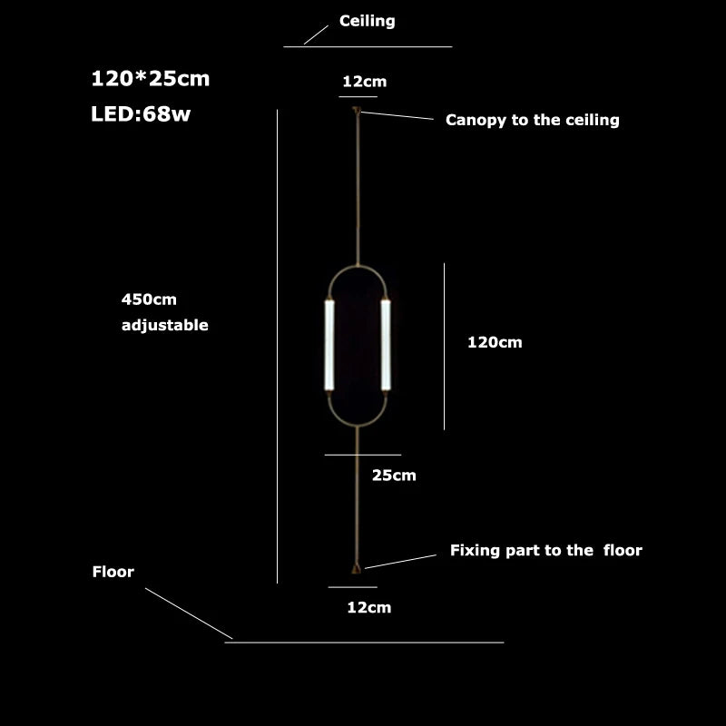 Cirque Floor-to-Ceiling Ellipse Lamp - Procure Décor